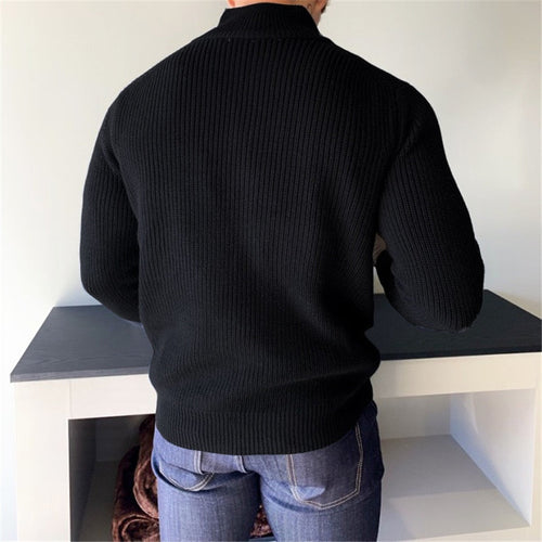 Zip-Up Cotton Sweater